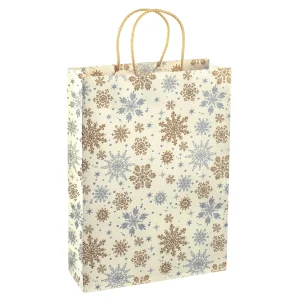 christmas paper gift bag with string handle