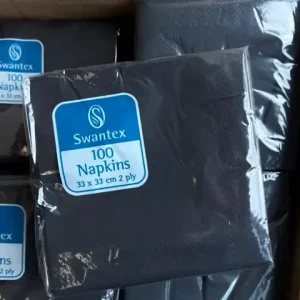 black swantex napkins sealed ready to go