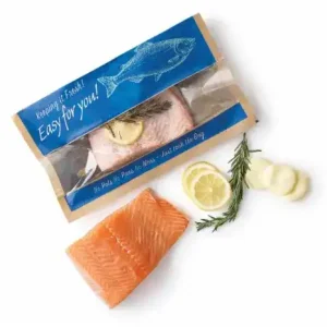 fish bag for seal and cook in a blue colour