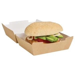 large burger box with food
