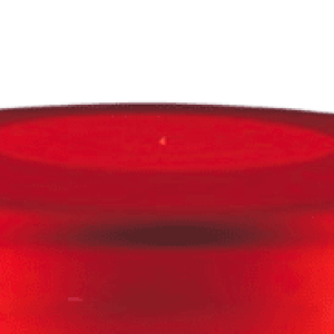 Bright red christmas bowl lid.